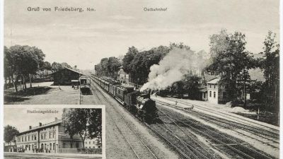Dworzec kolejowy Strzelce Krajeńskie Wschód 1910 r.
