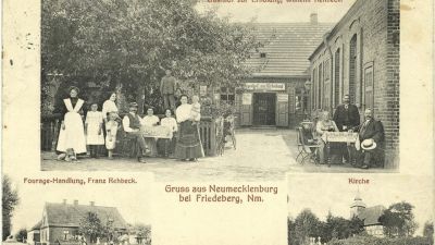 Gospoda, sklep i kościół 1910 r.